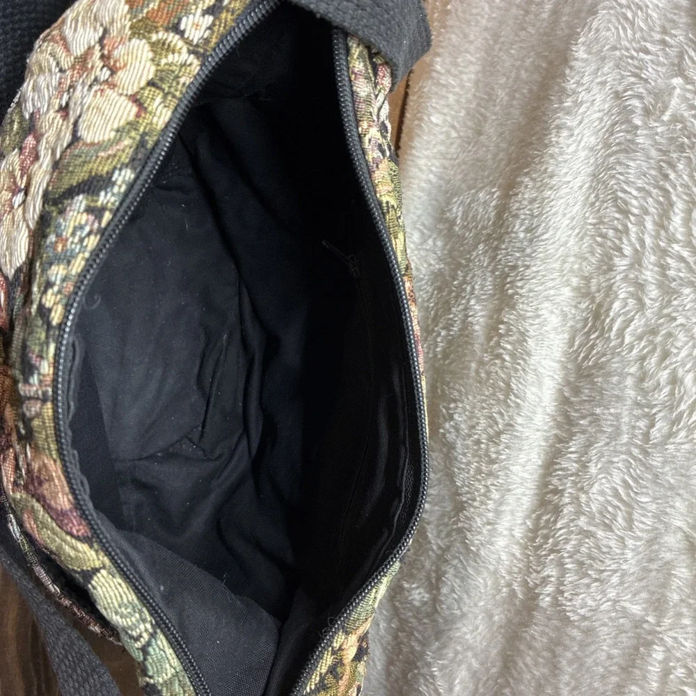 Vintage Floral Tapestry Shoulder Bag Wallet Set Multicolor Grandmacore
